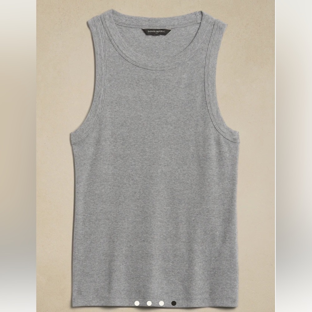2-pack gray ribbed fitted tank top - Picture 4 of 5